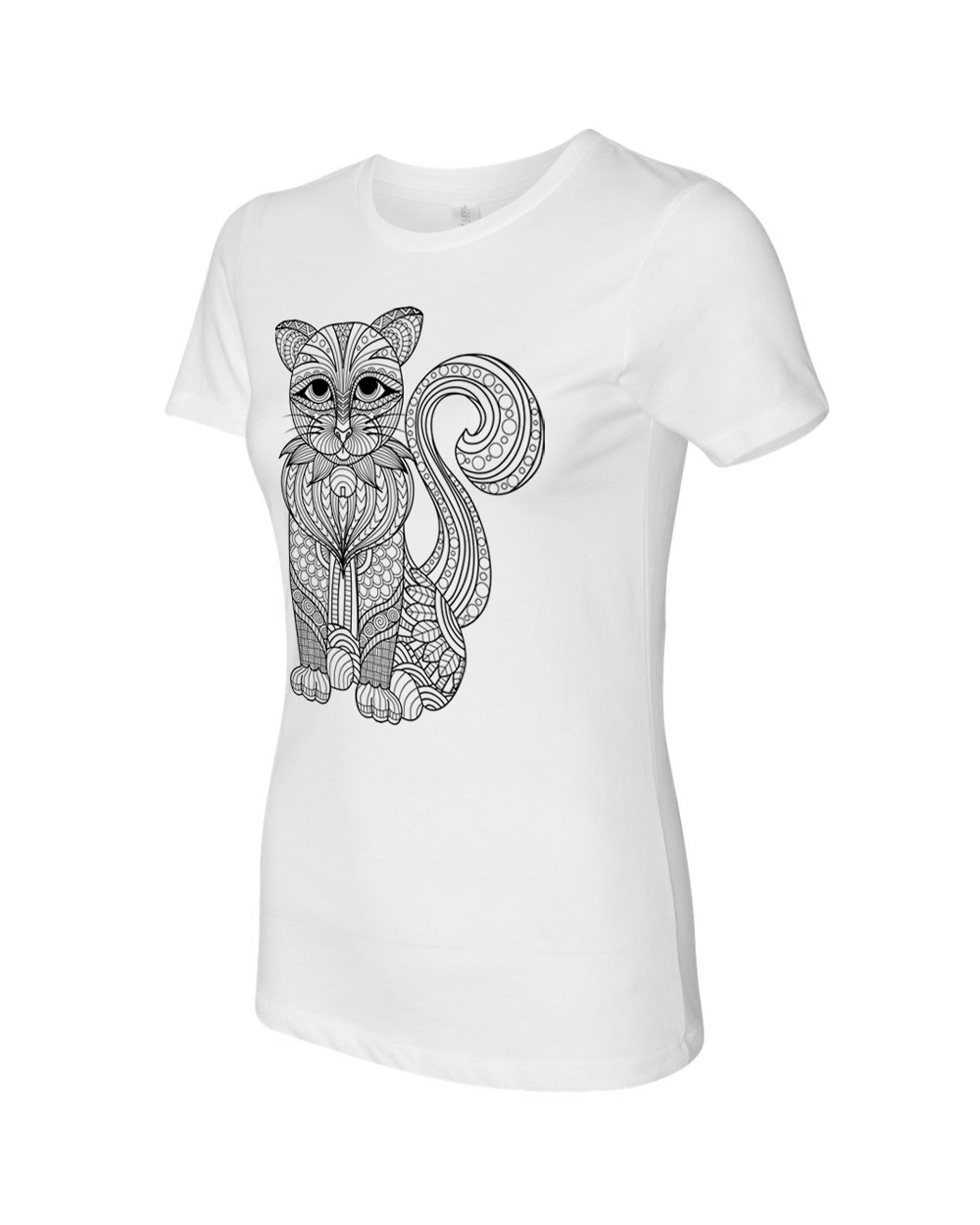 Cat Coloring Women's Tee - Adorned By You