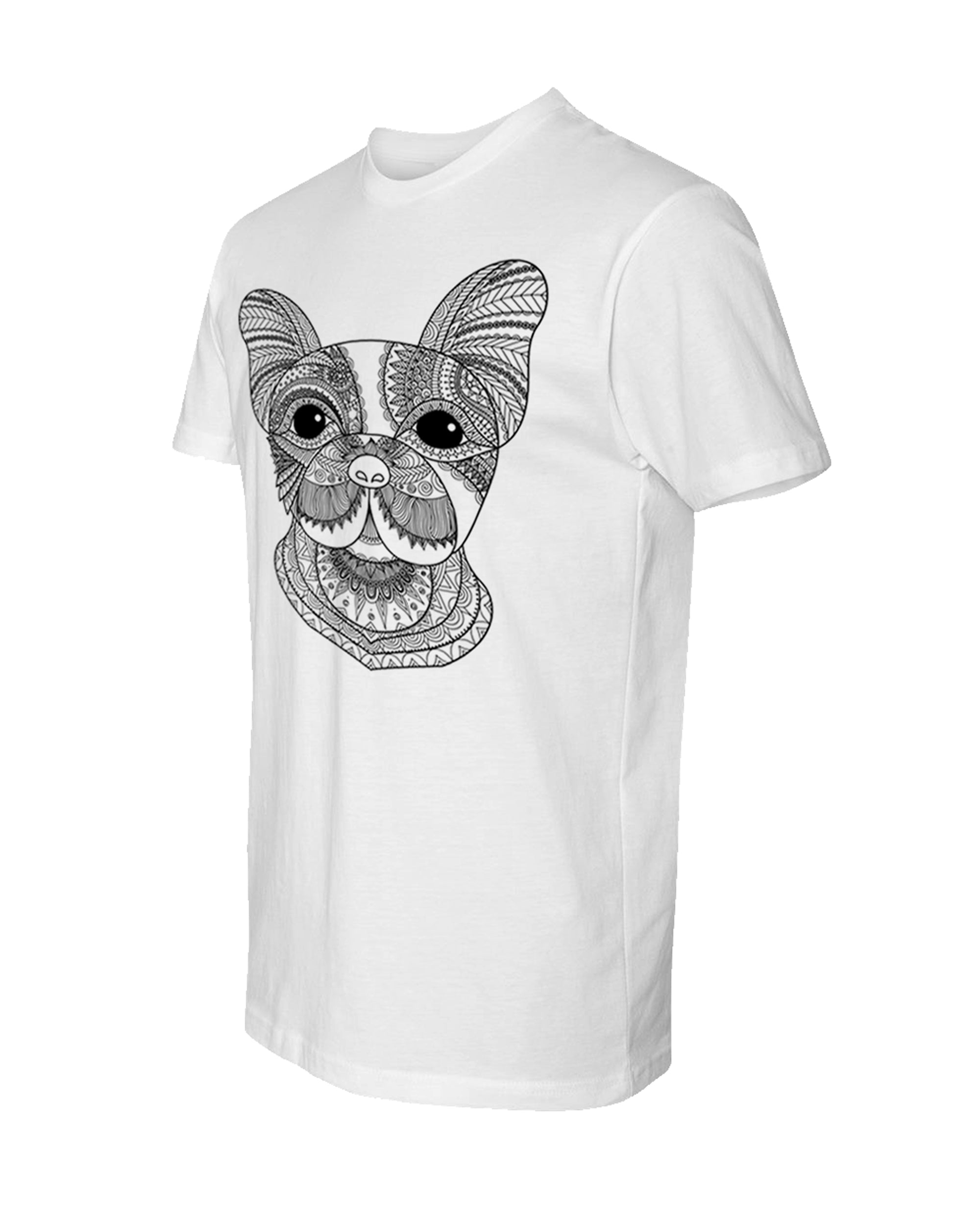 Men's Coloring Dog White T Shirt - Adorned By You