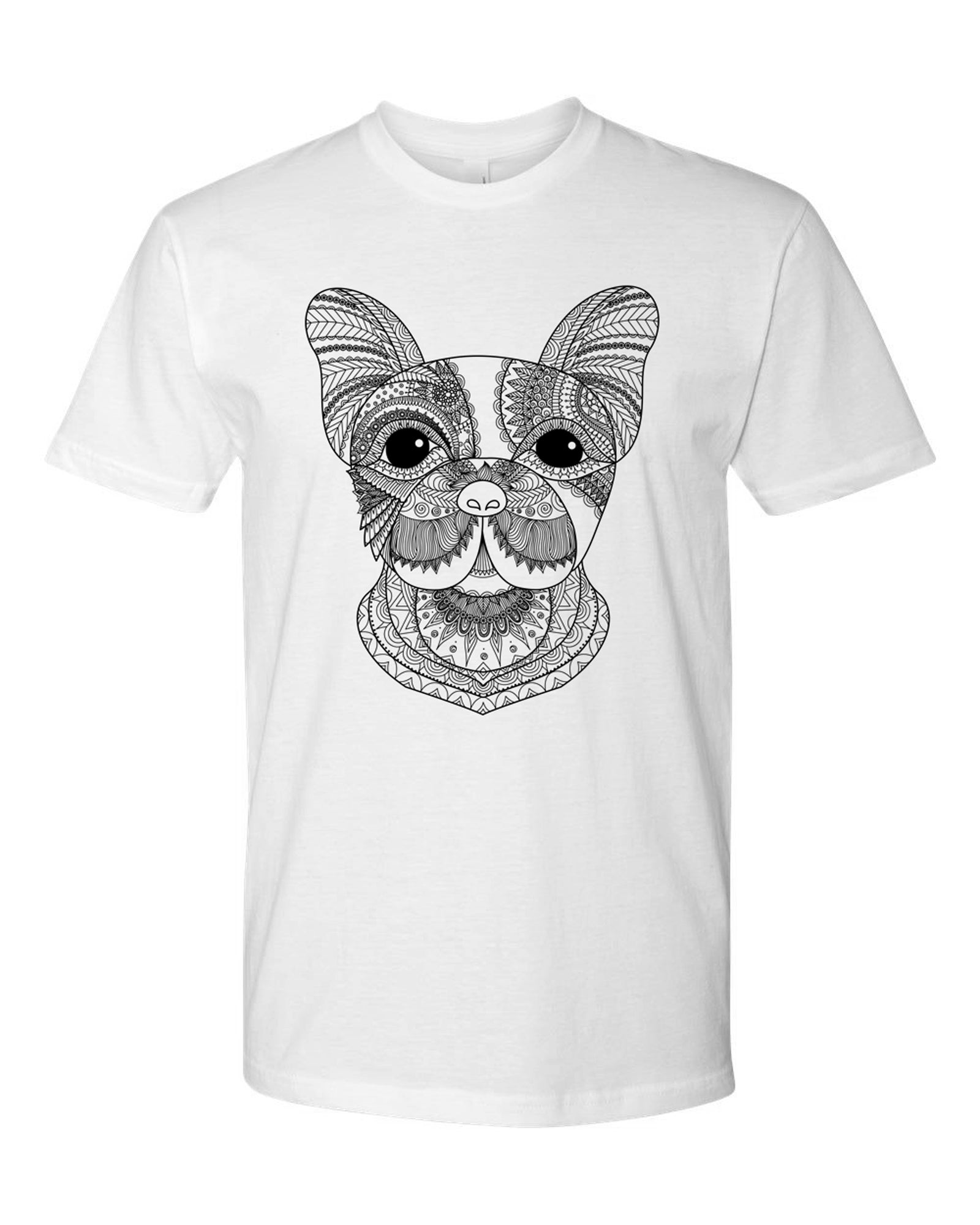 Men's Coloring Dog White T Shirt - Adorned By You